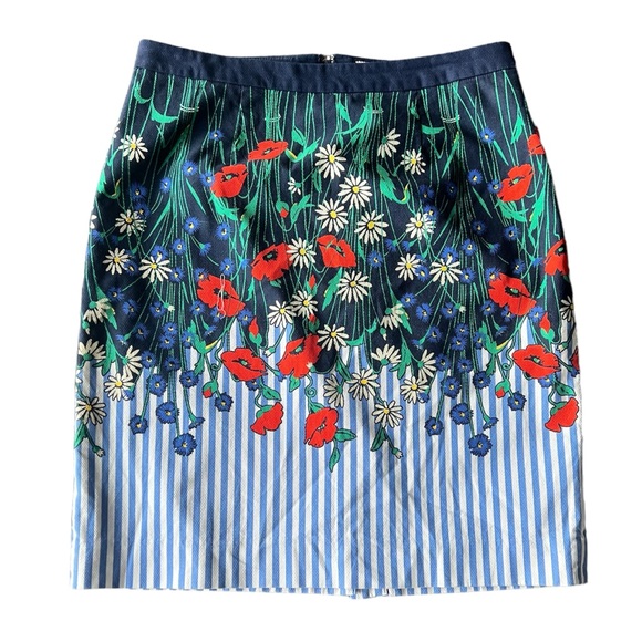 Anthropologie Dresses & Skirts - Anthro Postmark Vertical Garden Striped Pencil Skirt Size 8